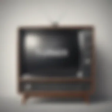 Nostalgic TV Experience Old television showing Turner Classic Movies logo