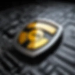 Norton Antivirus logo on a digital interface