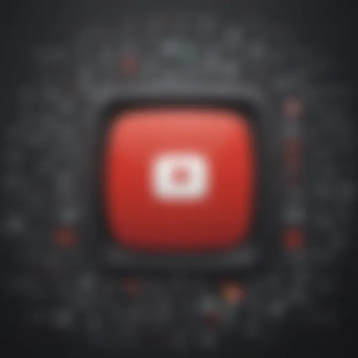 Illustration of YouTube logo with a red X mark indicating ad block